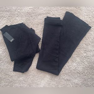 Nasty Gal Crew Neck Lounge Top & Wide Leg Jogger Set